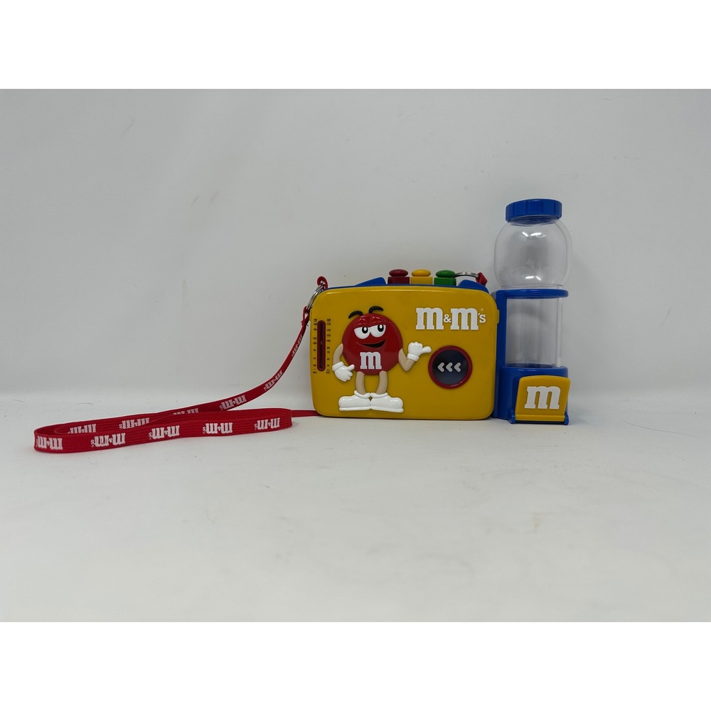 Vintage M&M's Radio Cassette Player with Detachable Candy Dispenser and Lanyard